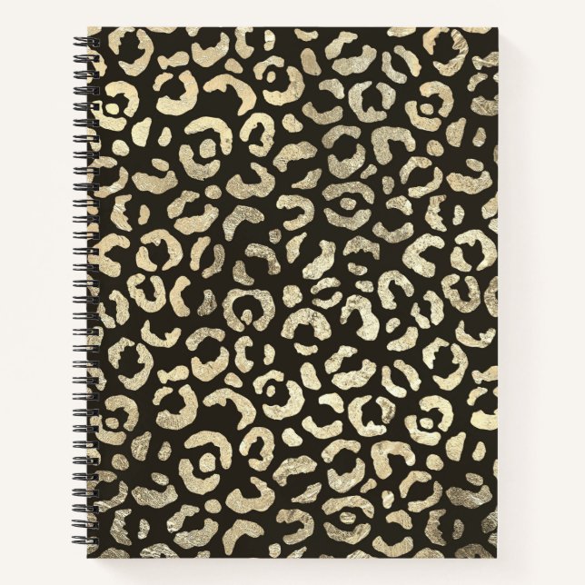 Elegant Leopard Print Notizbuch (Vorderseite)