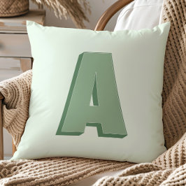 Elegant Letter A Monogram Personalized Initial Kissen