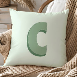 Elegant Letter C Monogram Personalized Initial Kissen