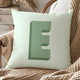 Elegant Letter E Monogram Personalized Initial Kissen