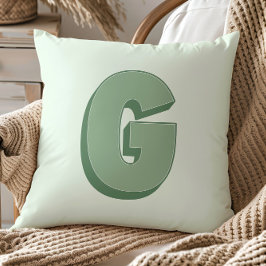 Elegant Letter G Monogram Personalized Initial Kissen