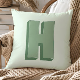 Elegant Letter H Monogram Personalized Initial Kissen
