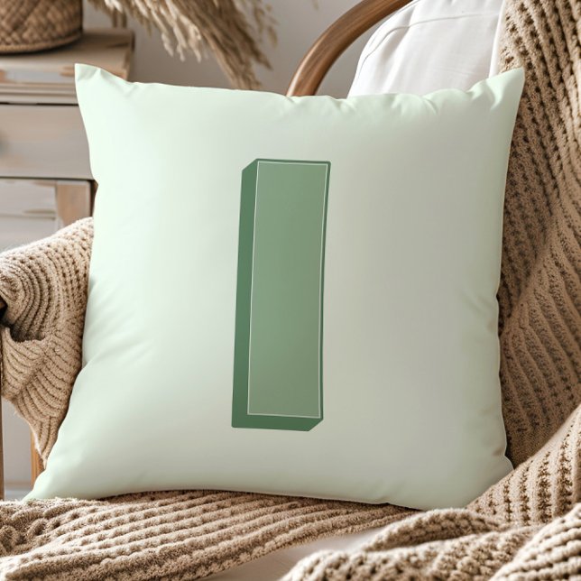 Elegant Letter I Monogram Personalized Initial Kissen (Von Creator hochgeladen)