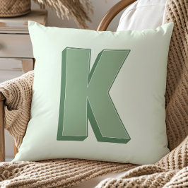 Elegant Letter K Monogram Personalized Initial Kissen
