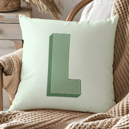 Elegant Letter L Monogram Personalized Initial Kissen