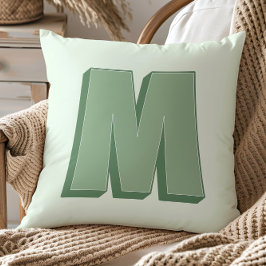 Elegant Letter M Monogram Personalized Initial Kissen