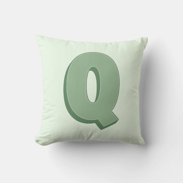 Elegant Letter Q Monogram Personalized Initial Kissen (Vorderseite)