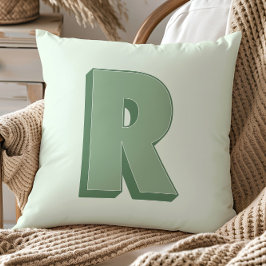 Elegant Letter R Monogram Personalized Initial Kissen