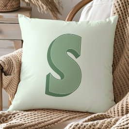 Elegant Letter S Monogram Personalized Initial Kissen