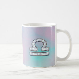 Elegant Libra Zodiac Sign Mother of Pearl Style Kaffeetasse