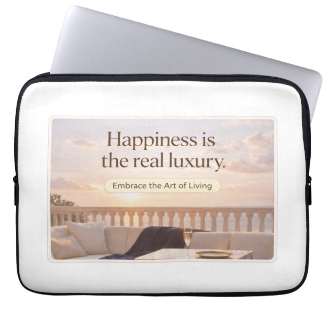 Elegant Lifestyle Quote Art Laptopschutzhülle (Vorderseite)