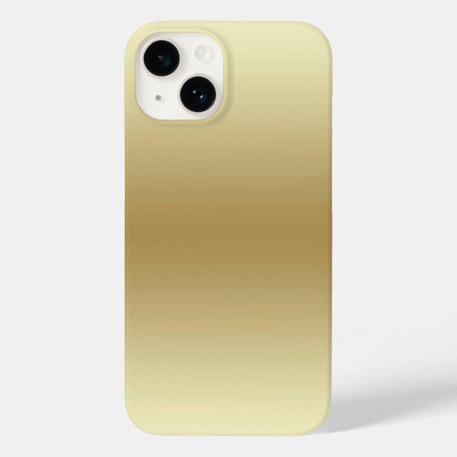 Elegant Light Gold Aquamarin iPhone 14 / iPad Gehä Case-Mate iPhone Hülle (Rückseite)