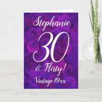 Elegant Lila 30 und Kokett Personalisierter Geburt