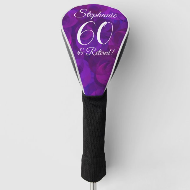 Elegant Lila 60 und müde Golf Headcover (Vorderseite)