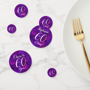 Elegant Lila 60 und Sassy Birthday Party Konfetti