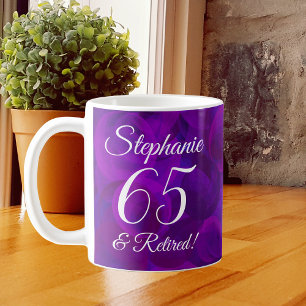 Elegant Lila 65 und Ruhestand Kaffeetasse