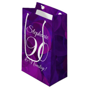 Elegant Lila 90 und Nonstop Geburtstagsparty Kleine Geschenktüte