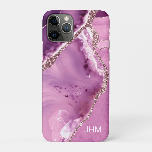 Elegant Lila Agate Case-Mate iPhone Hülle (Rückseite)