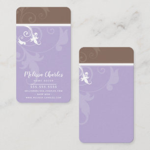 ELEGANT lila braun, stylisch, verve foliage lilac Visitenkarte