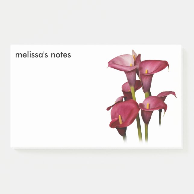 Elegant Lila Calla Lilies Post-it Klebezettel (Vorderseite)