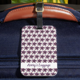 Elegant Lila floral Gepäckanhänger