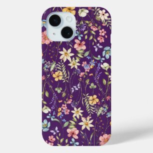 Elegant Lila floral Personalisiert Case-Mate iPhone Hülle