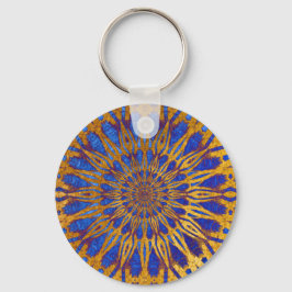 Elegant Lila Gold Mandala Einzigartig Stilvoll Schlüsselanhänger