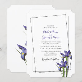 Elegant Lila Iris Wedding Einladungen