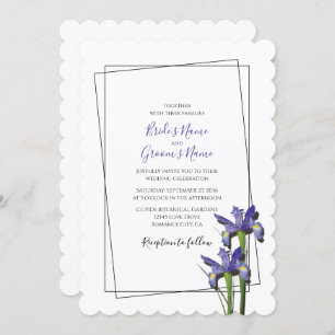 Elegant Lila Iris Wedding Einladungen