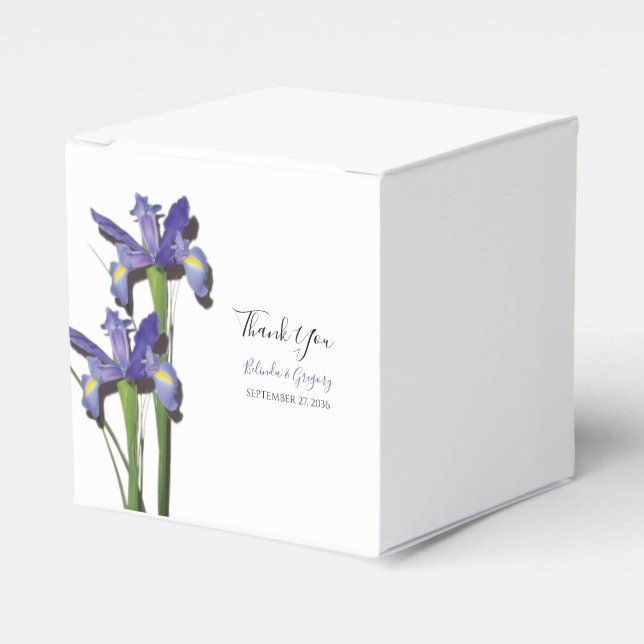 Elegant Lila Iris Wedding Geschenkschachtel (Vorderseite)