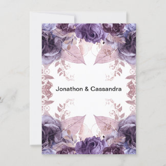 ELEGANT LILA LILAC FLORAL DOUBLE ÄNDERN DAS DATUM