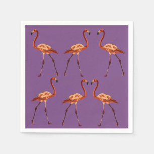 Elegant Lila rosa Flamingo Napkins Serviette