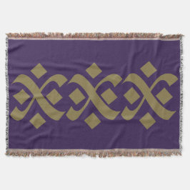 Elegant Lila und Dunkelbeige geblüht Decke