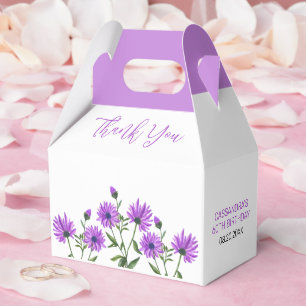 Elegant Lila Xeranthemum Floral Vielen Dank Geschenkschachtel