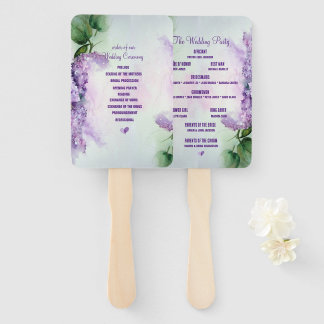 Elegant Lilac Blume Hochzeitsprogramm Fächer