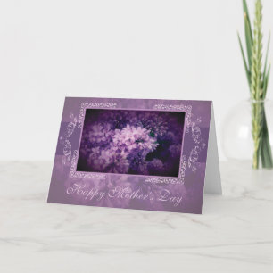 Elegant Lilac Floral "Muttertag" Karte