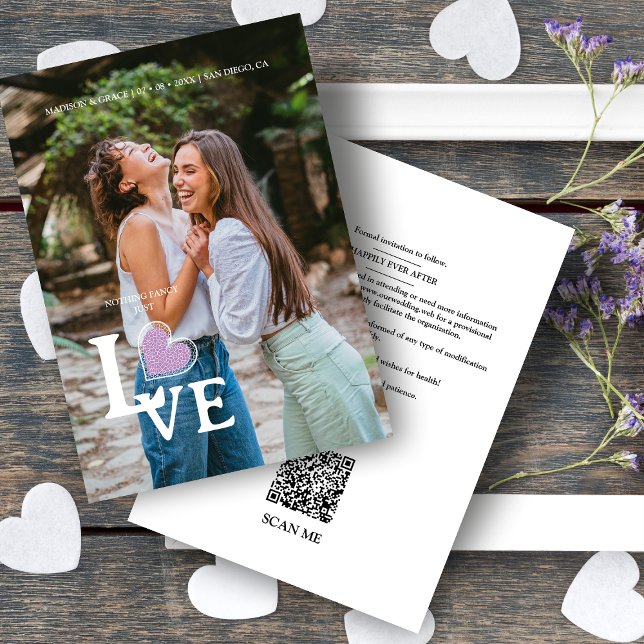 Elegant Lilac Heart Foto Extravagante Liebe Hochze Save The Date (Von Creator hochgeladen)