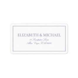 Elegant Lilac Lavender Classic Script Return Adressaufkleber