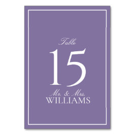 Elegant Lilac Lavender Classic Script Wedding Tischnummer