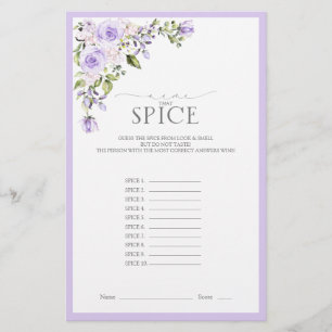 Elegant Lilac Lavender Floral Brautparty Game