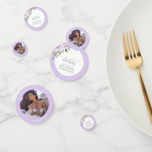 Elegant Lilac Lavender Floral Brautparty Konfetti