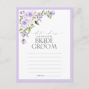 Elegant Lilac Lavender Floral Date Ideas Postkarte