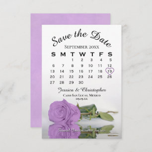 Elegant Lilac Lila Rose Hochzeitskalender Save The Date
