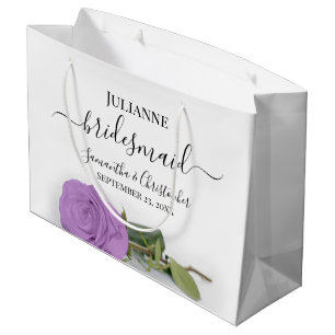 Elegant Lilac Lila Rose Posh Bridesmaid Wedding Große Geschenktüte