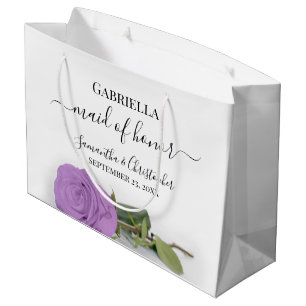 Elegant Lilac Lila Rose Trauzeugin Hochzeit Große Geschenktüte