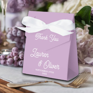 Elegant Lilac Lila Script Minimalistisch Wedding Geschenkschachtel