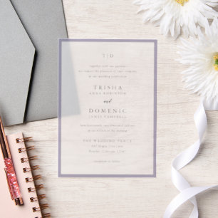 Elegant Lilac Monogram Modern Wedding