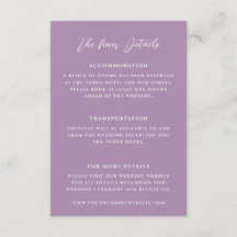 Elegant Lilac Wedding Details