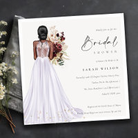 Elegant Lilac Wedding Gown Brautparty Einladung
