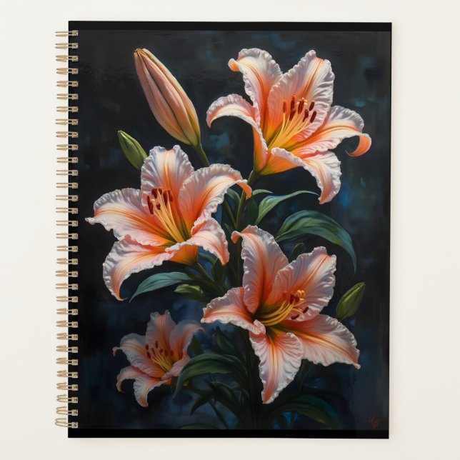 Elegant Lily Flower Art – Premium Prints & Unique  Planer (Vorderseite)